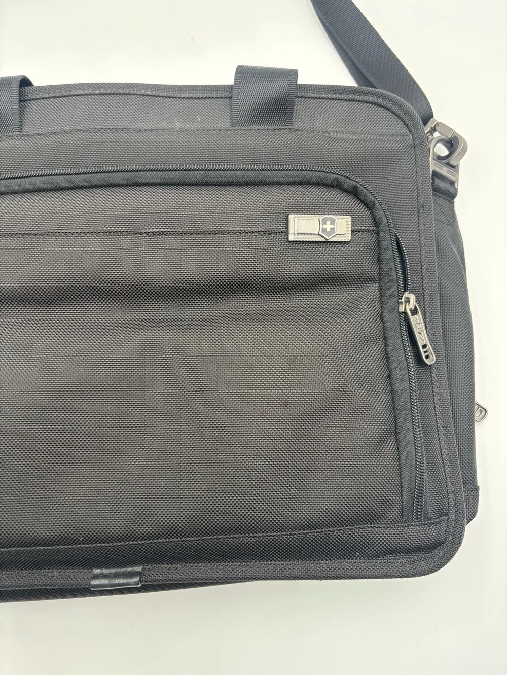 Victorinox Black Laptop Messenger Bag with Padded Strap